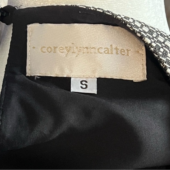 Corey Lynn Calter Anthropologie Green Black Striped Peplum Tank Top Women Sz. S - Picture 6 of 7